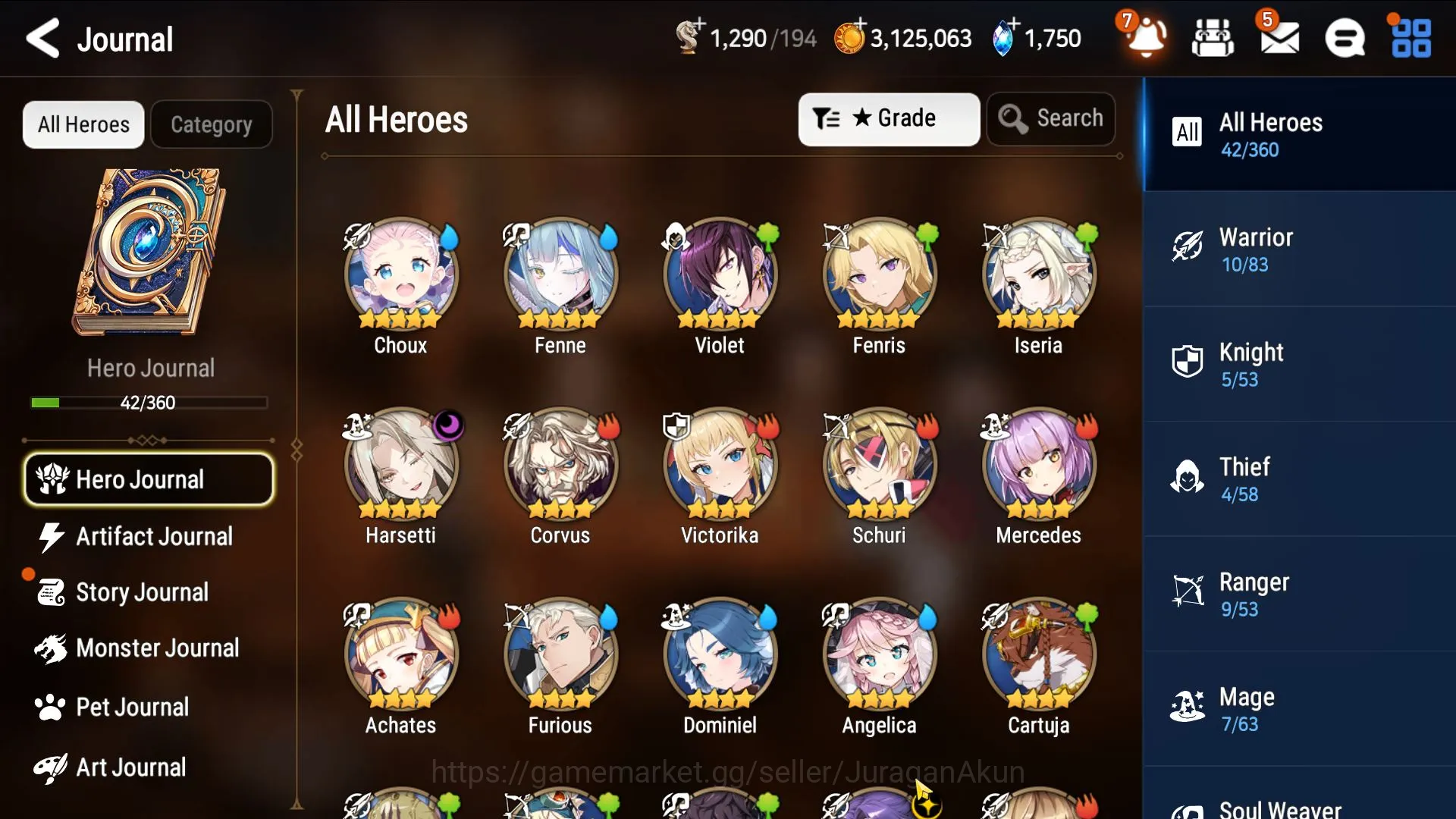 Epic Seven Accounts Starter Asia Unveriv|2ML(Har setti,,Vildred)42Char|1.2K Energy,1.7K STon|POh On Stove(ES2459) 3