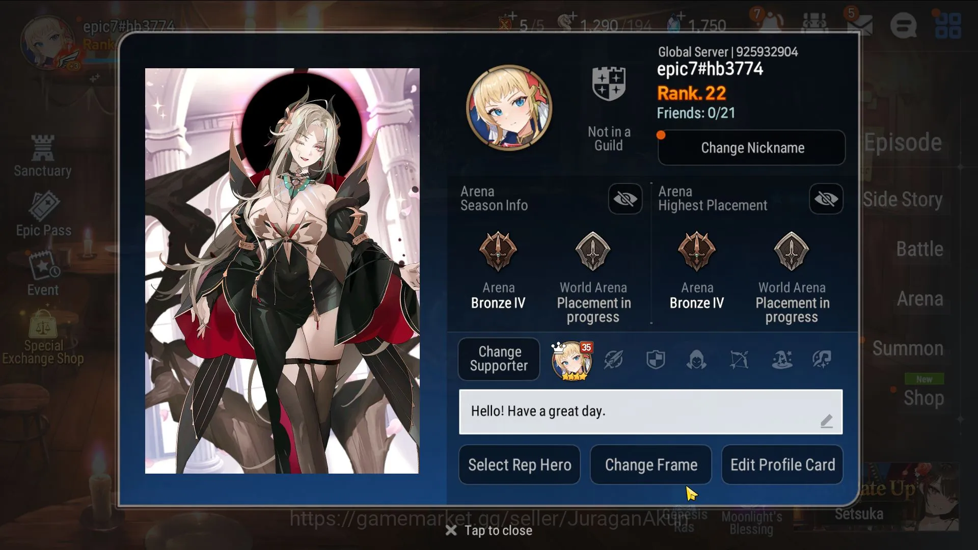 Epic Seven Accounts Starter Asia Unveriv|2ML(Har setti,,Vildred)42Char|1.2K Energy,1.7K STon|POh On Stove(ES2459) 5