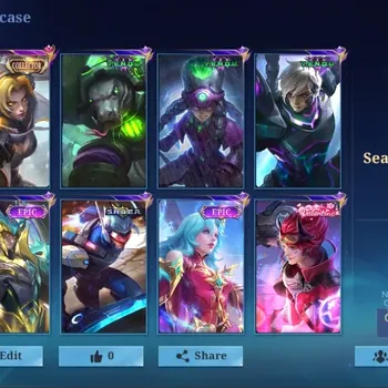 Mobile Legends: Bang Bang Accounts Rare Skin Global|75 Skin|Seasoned|VENOM Grock Harley Gusion,Valentine Claude,Blazing