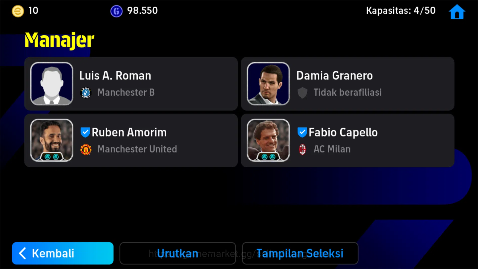 eFootball Accounts Others Power 3191 | Puskas Epic db | Baggio Epic db | Seedorf Epic db | Chielini Epic db | Emil Audero 3