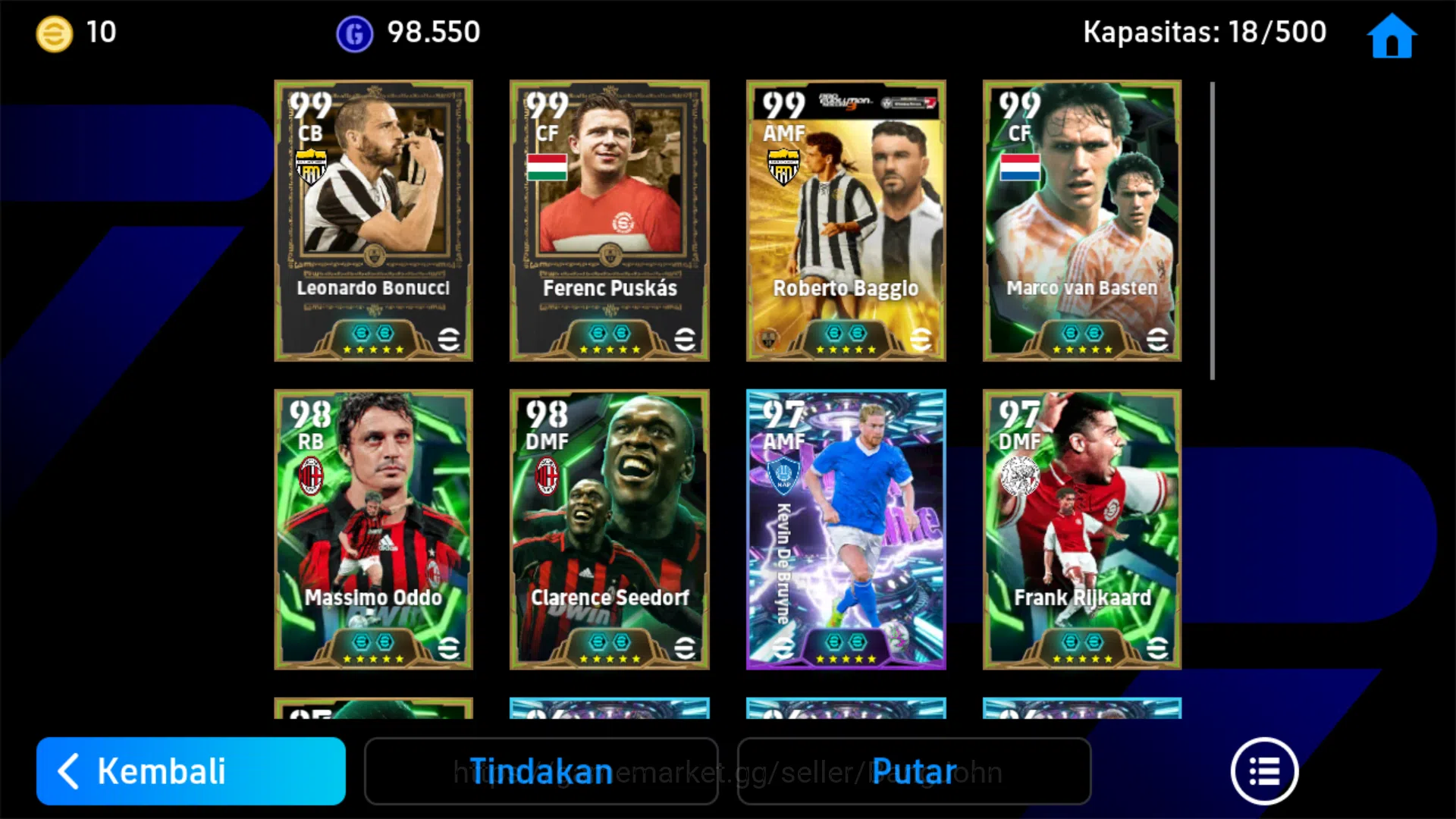eFootball Accounts Others Power 3191 | Puskas Epic db | Baggio Epic db | Seedorf Epic db | Chielini Epic db | Emil Audero 4
