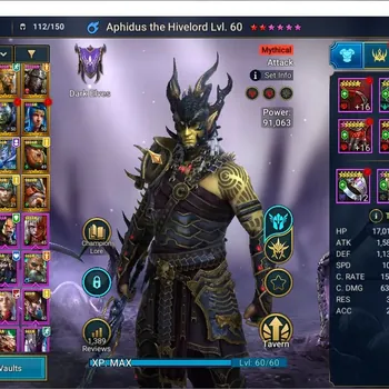 Raid: Shadow Legends Accounts Mid-Game Lv 49|653K Power|1 Mytical(Aphidus)+16