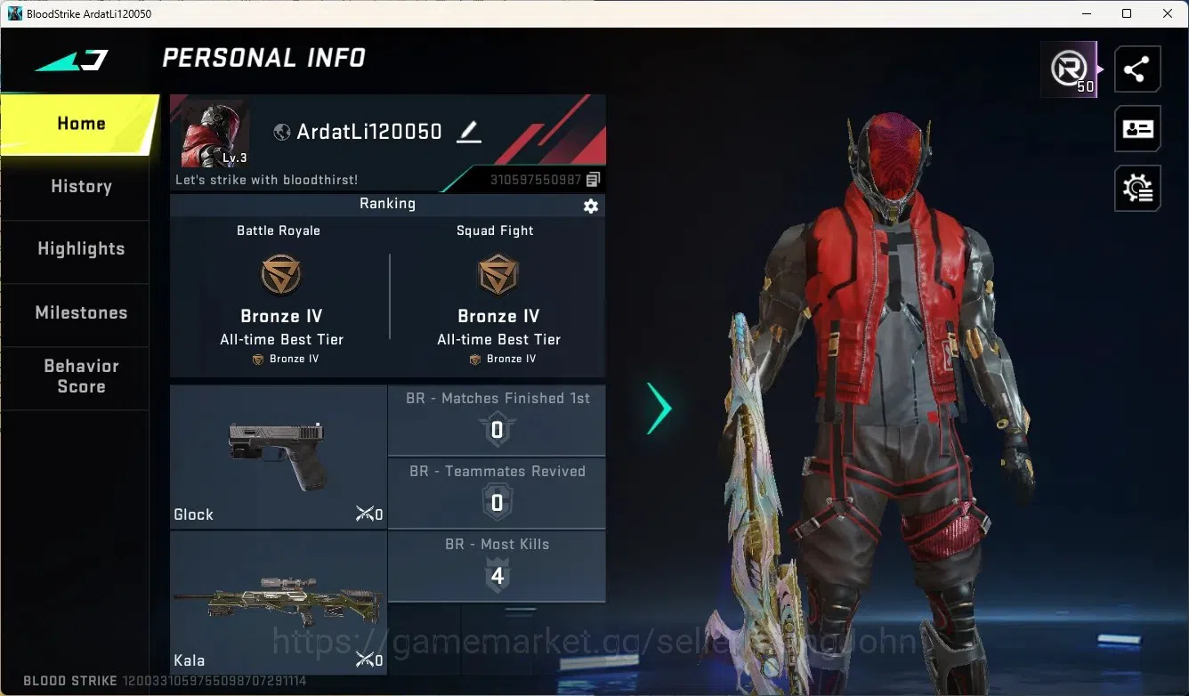 Blood Strike Accounts Others ASIA|1 Eternal Gun: M700-Seraph|2 Legendary Gun|1 Epic Name-Changing Card|Check SS BS2429B 1