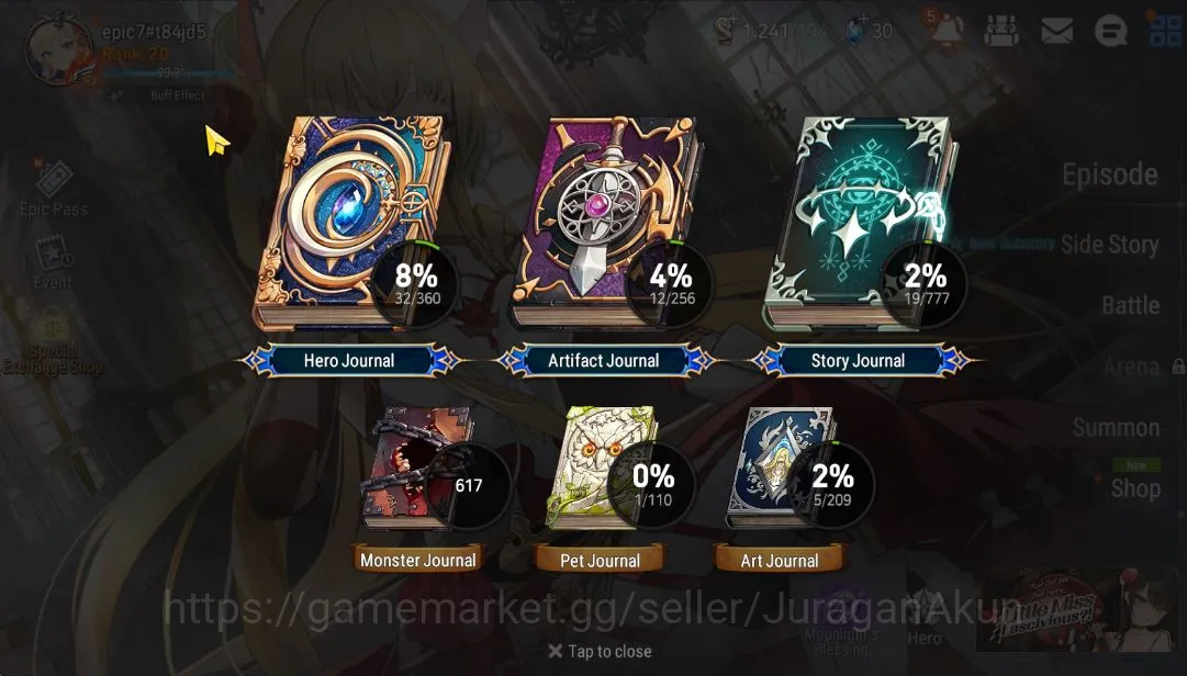 Epic Seven Accounts Global Unverif|Best Starter|Low Progres| 2 ML(Hars image 3