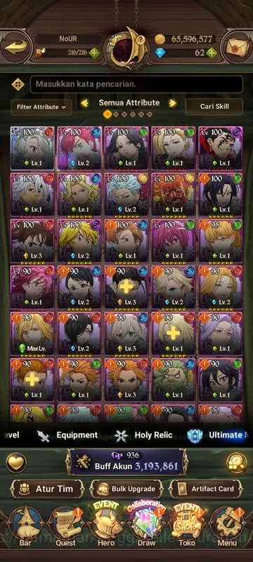 The Seven Deadly Sins: Grand Cross Accounts Midgame Global |3,1M CC| 1LR + 5UR + Full Collab Konosuba (Elizabeth, FateSkuld 2