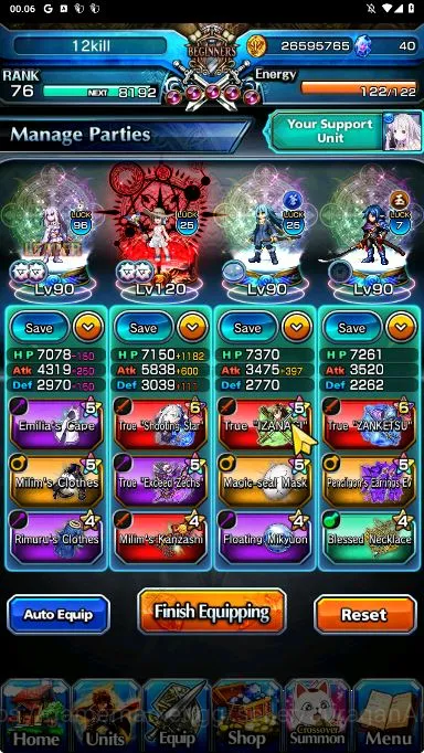 Grand Summoners Accounts Starter Global|Rank 76|11 Ascend [Shalltear,Sunraku,Miyu,SummerMiyu,AiraTW,etc]+Lpot 2