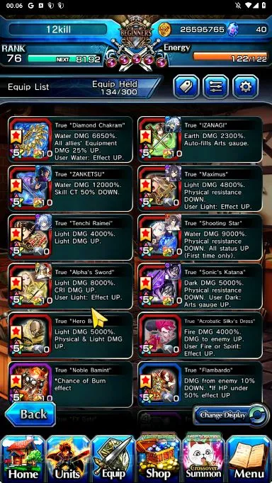 Grand Summoners Accounts Starter Global|Rank 76|11 Ascend [Shalltear,Sunraku,Miyu,SummerMiyu,AiraTW,etc]+Lpot 4