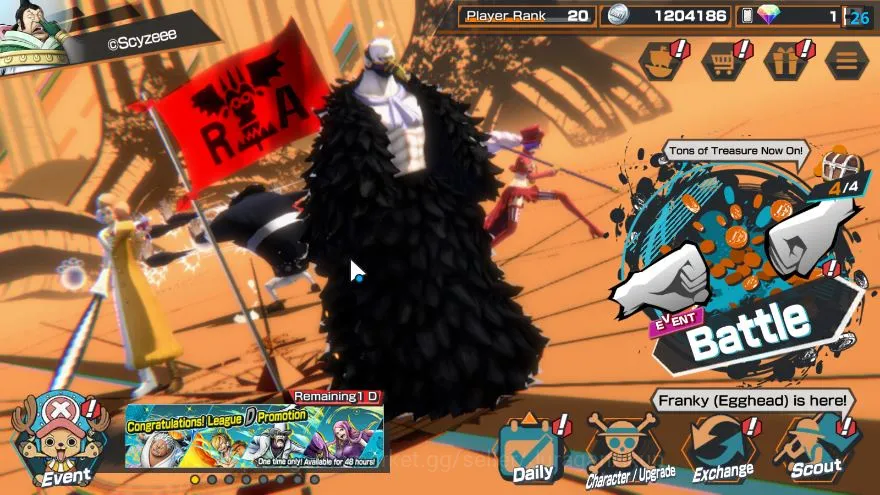 One Piece Bounty Rush Accounts Mid-Tier Global| 6 META EX|FR Shanks,Raid Roronoa Zoro,BlackBeard Kuzan,Legendary hero D garp 2