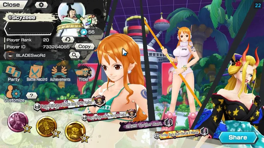 One Piece Bounty Rush Accounts Mid-Tier Global| 6 META EX|FR Shanks,Raid Roronoa Zoro,BlackBeard Kuzan,Legendary hero D garp 4