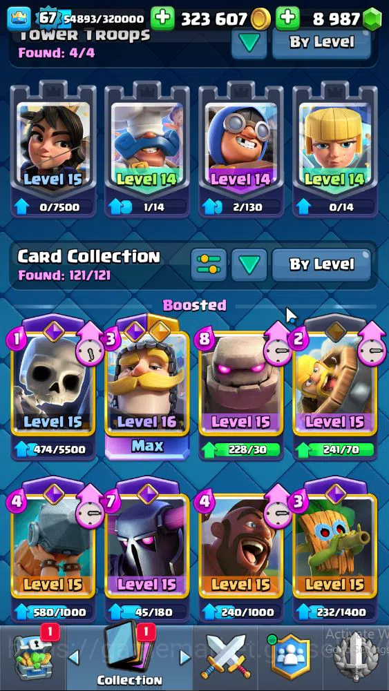 Clash Royale Accounts Lvl 67|Trophy 10457|KTL 15|Limited Skin|Card 121|3 image 9