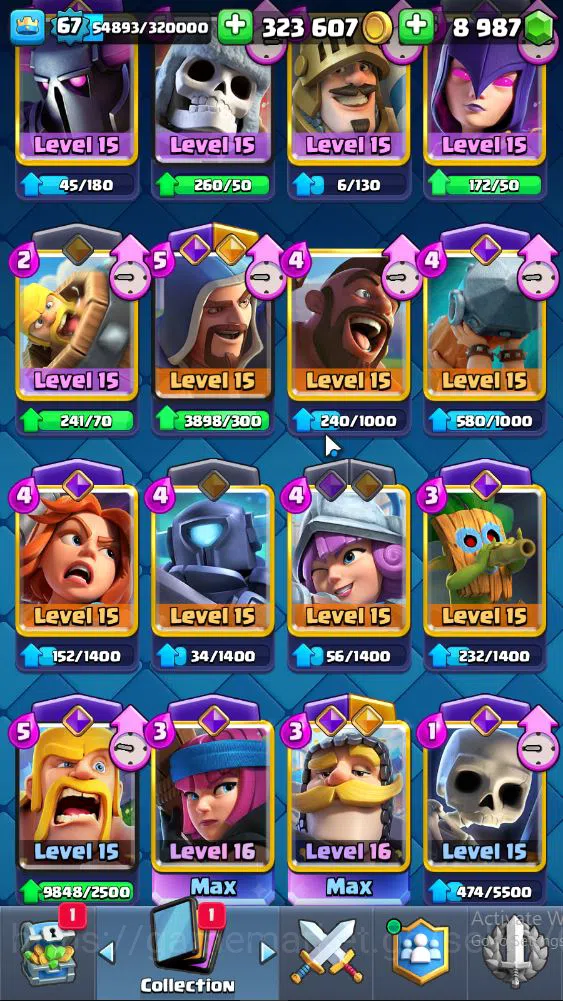 Clash Royale Accounts Lvl 67|Trophy 10457|KTL 15|Limited Skin|Card 121|3 image 11