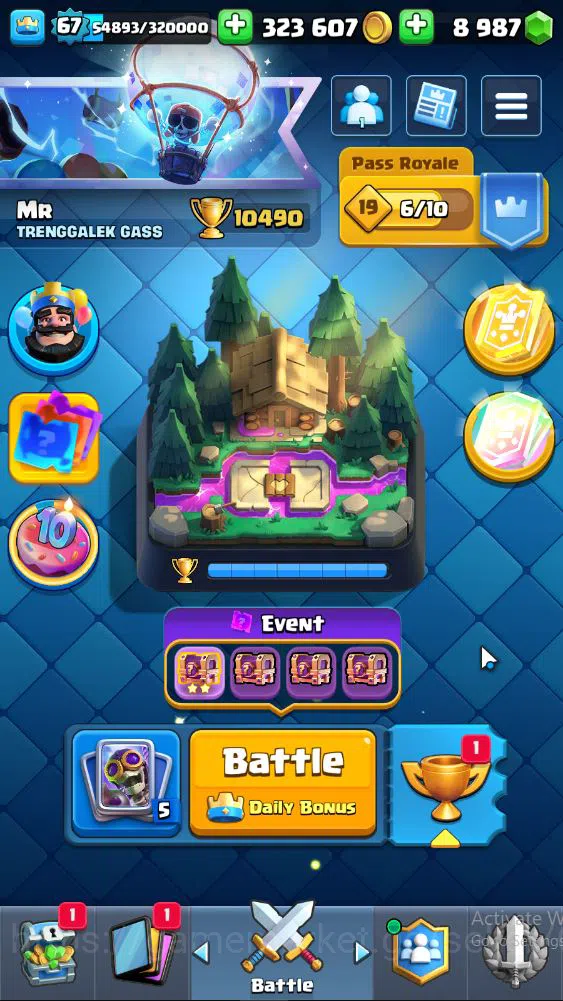 Clash Royale Accounts Lvl 67|Trophy 10457|KTL 15|Limited Skin|Card 121|3 image 1