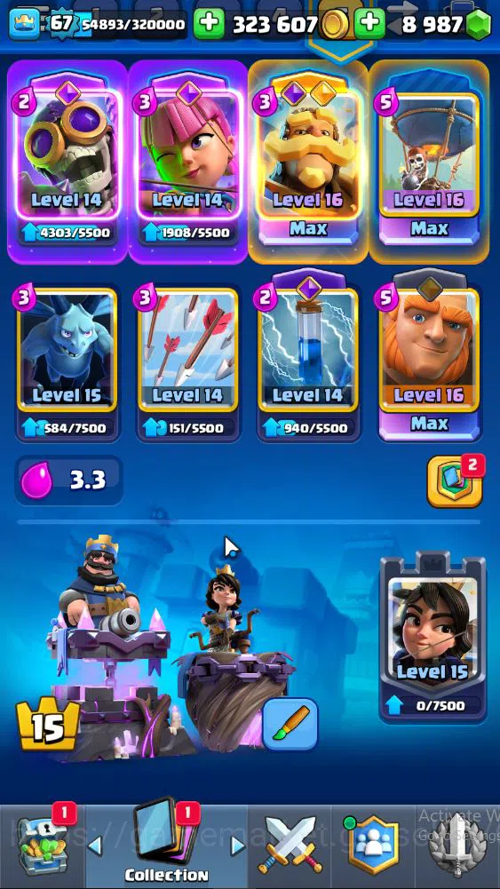 Clash Royale Accounts Lvl 67|Trophy 10457|KTL 15|Limited Skin|Card 121|3 image 4