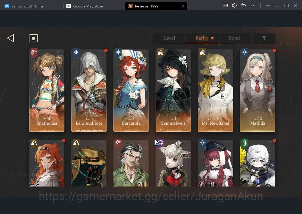 Reverse: 1999 Accounts Starter [GLOBAL] 5 SSR | Spathodea,Eizo P5,Barcarola,Semmelweis,Ms NewBabel, etc | Log Bluepoch 3