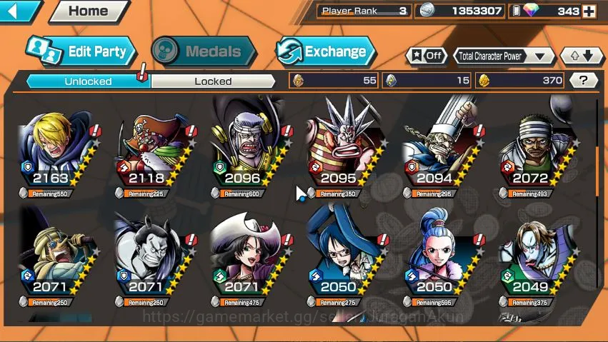 One Piece Bounty Rush Accounts Global|Best Starter|3 META EX|Jaygarcia Saturn, Bo image 3
