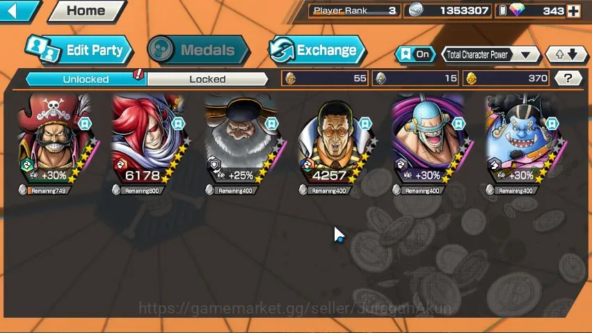 One Piece Bounty Rush Accounts Global|Best Starter|3 META EX|Jaygarcia Saturn, Bo image 9