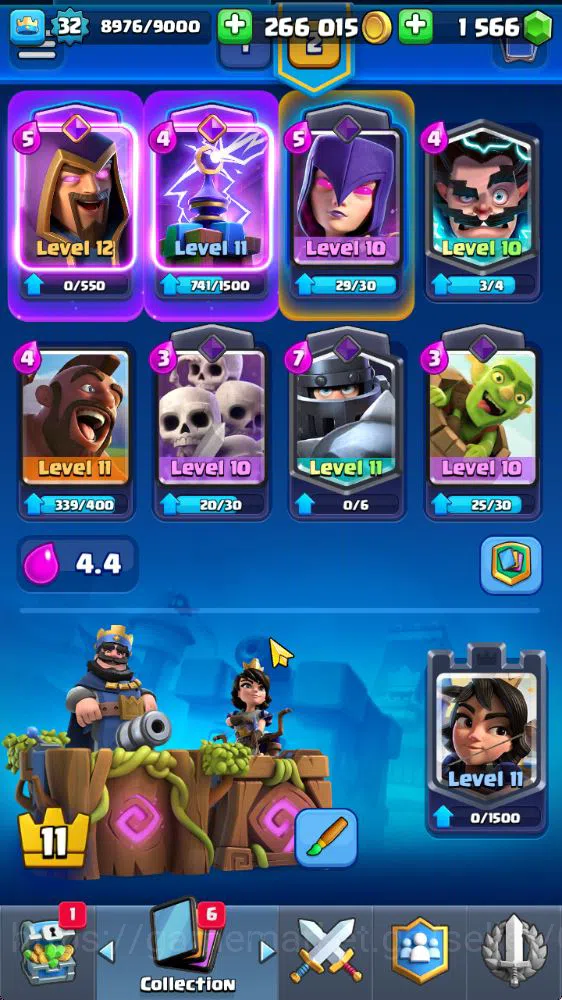 Clash Royale Accounts Midgame Lvl 32|Trophy 5712|KTL 11|Limited Skin|Card 108|7 Evo 1 Champ 16 Legend,32 Epic,30 Rare,29 4