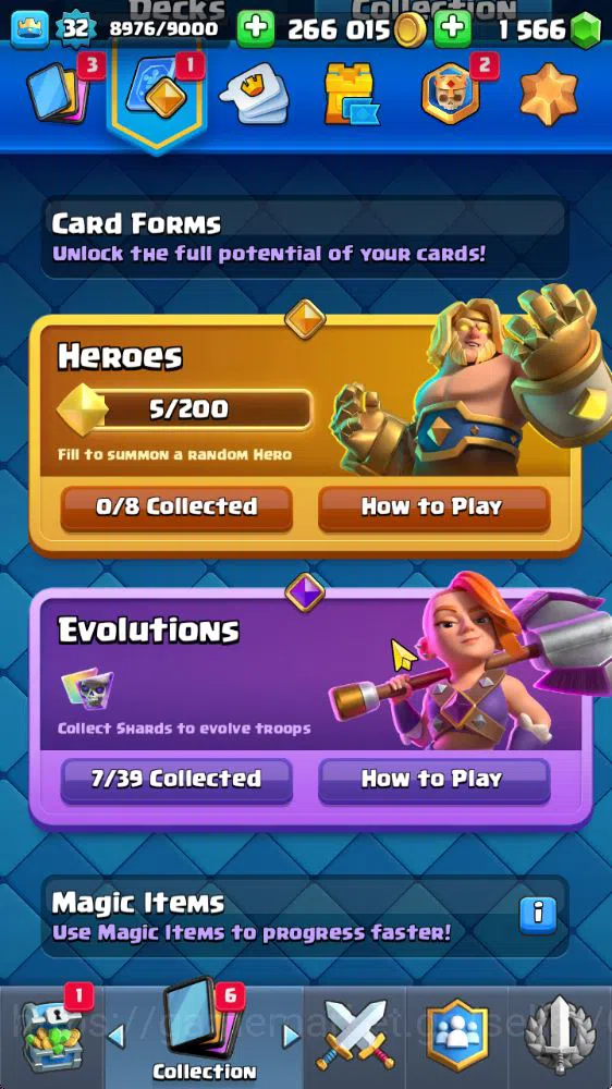 Clash Royale Accounts Midgame Lvl 32|Trophy 5712|KTL 11|Limited Skin|Card 108|7 Evo 1 Champ 16 Legend,32 Epic,30 Rare,29 5