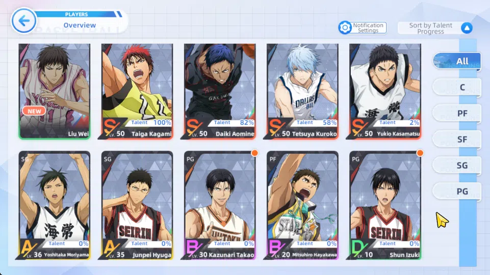 Kuroko's Basketball Street Rivals Accounts SEA|SV22|Lv31|Taiga Kagami A6,Daiki Aomine A6,Tets image 2