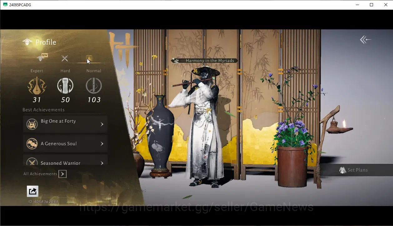 Where Winds Meet Accounts GLOBAL | Lv 92 | GS 25k | 3 Harmonic Core | Elegy  image 3