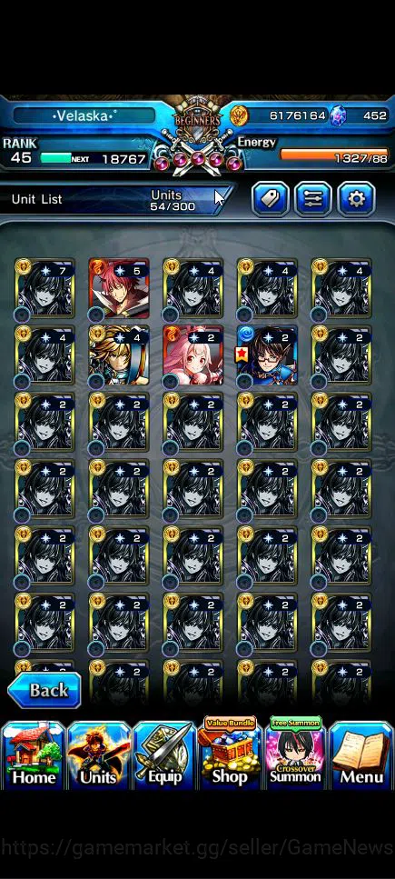 Grand Summoners Accounts Global|Rank 45|452 CC|11 Ascend+2 TW|[Emiyu,Akemi] image 19