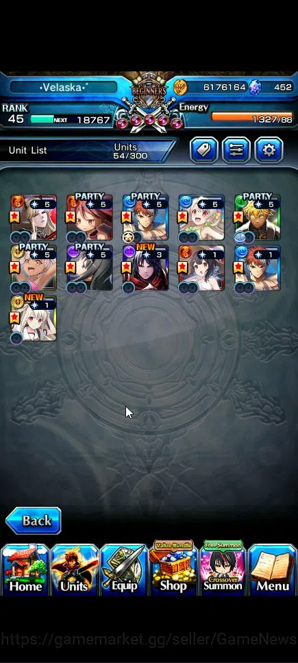 Grand Summoners Accounts Global|Rank 45|452 CC|11 Ascend+2 TW|[Emiyu,Akemi] image 20
