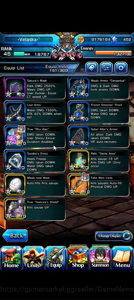 Grand Summoners Accounts Global|Rank 45|452 CC|11 Ascend+2 TW|[Emiyu,Akemi] image 5
