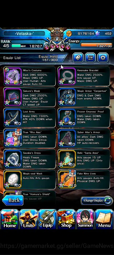 Grand Summoners Accounts Global|Rank 45|452 CC|11 Ascend+2 TW|[Emiyu,Akemi] image 6