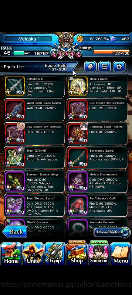 Grand Summoners Accounts Global|Rank 45|452 CC|11 Ascend+2 TW|[Emiyu,Akemi] image 7