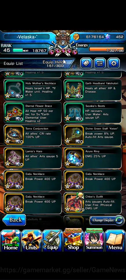 Grand Summoners Accounts Global|Rank 45|452 CC|11 Ascend+2 TW|[Emiyu,Akemi] image 8