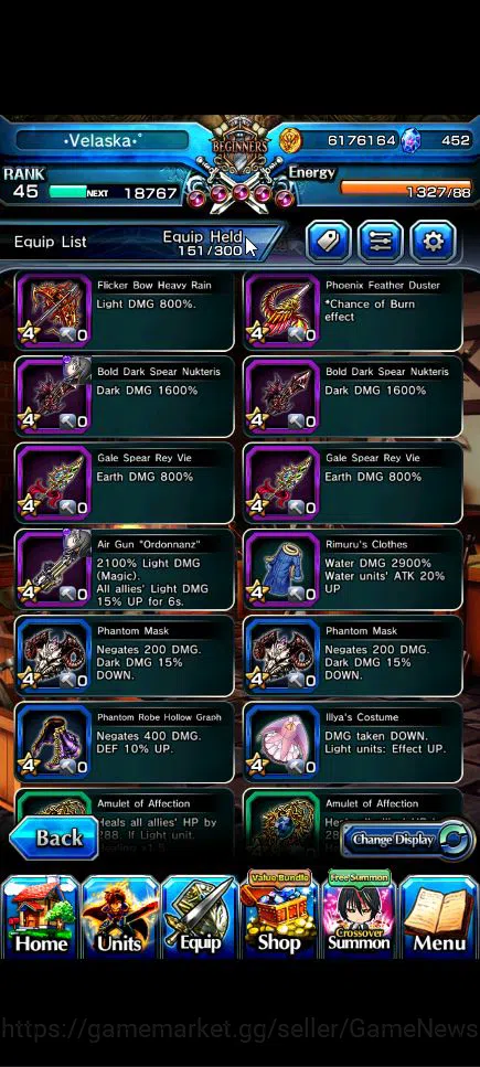 Grand Summoners Accounts Global|Rank 45|452 CC|11 Ascend+2 TW|[Emiyu,Akemi] image 9
