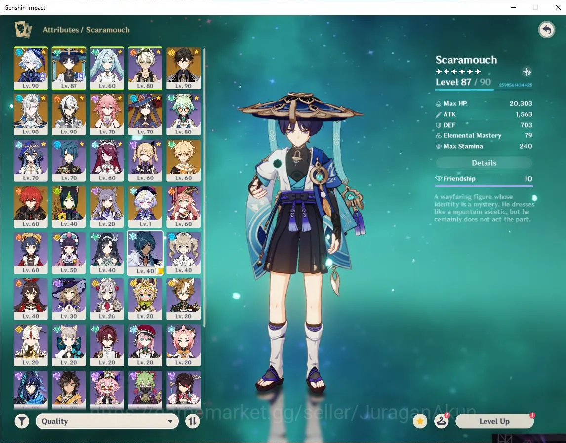 Genshin Impact Mid Game ASIA|AR 56|6 Limited + 4 [5 Star's Weapon]|Neuvill image 1