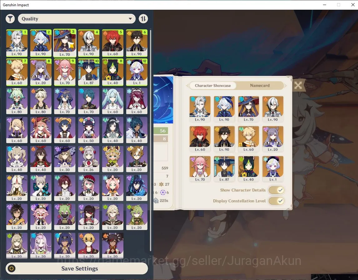 Genshin Impact Accounts Mid Game ASIA|AR 56|6 Limited + 4 [5 Star's 2