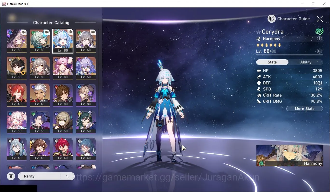 Honkai Star Rail Accounts Mid Game ASIA [TL65] 5 Limited (CerydraE1,The Herta)+Sign [Anaxa,Dan HengPT,Archer,etc] |MC 2