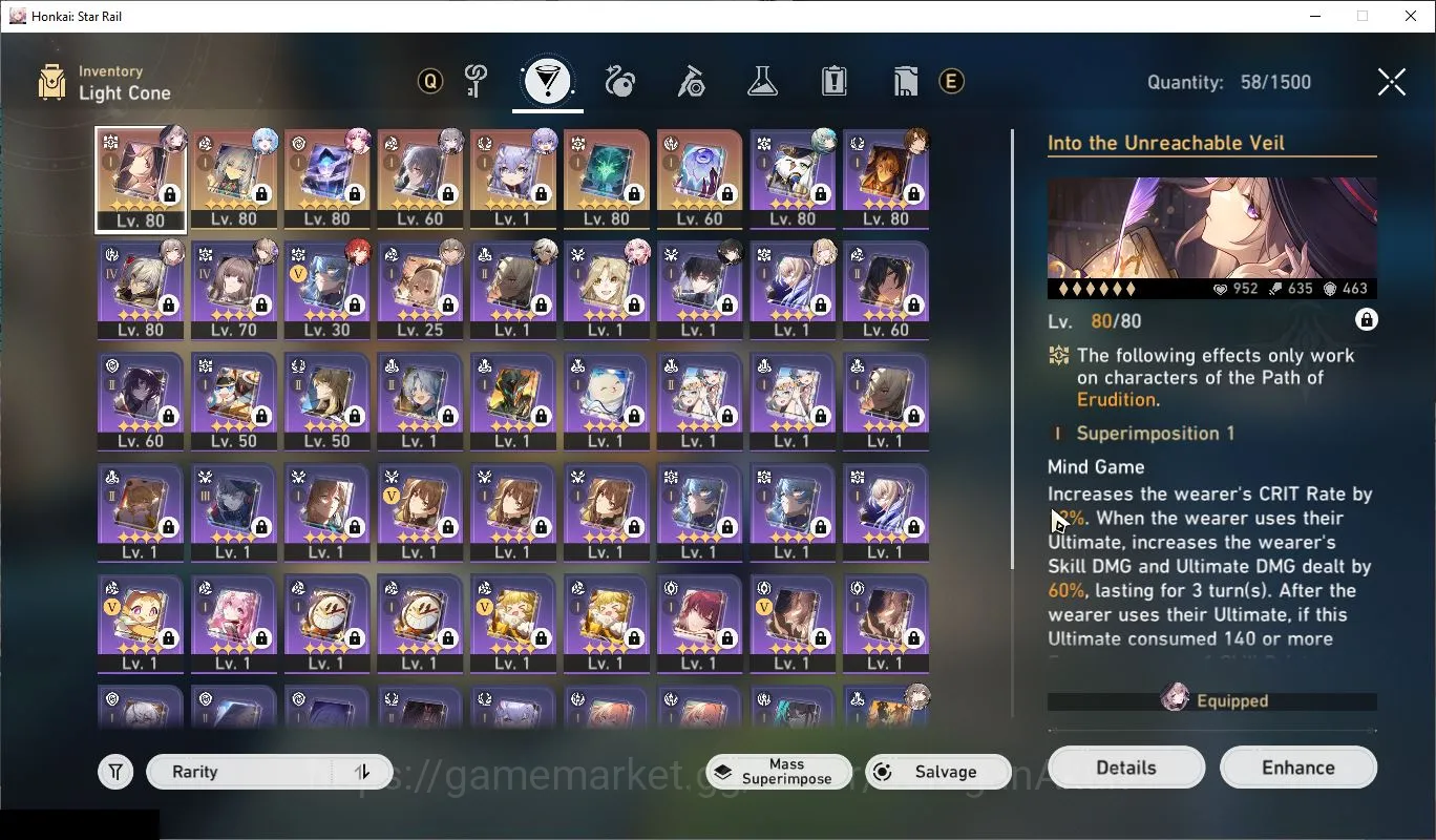 Honkai Star Rail Accounts Mid Game ASIA [TL65] 5 Limited (CerydraE1,The Herta)+Sign [Anaxa,Dan HengPT,Archer,etc] |MC 3