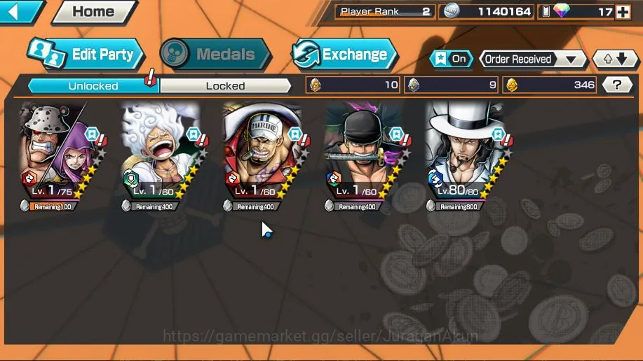 One Piece Bounty Rush Accounts Global|4 META EX| luffy G5,Kuma/Bonney,Sakazuki,Ro image 3
