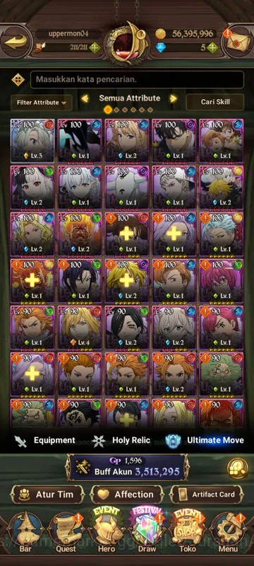 The Seven Deadly Sins: Grand Cross Accounts Asia|3,5M CC|1LR + 6UR + Full Collab Solev + TOG + image 2