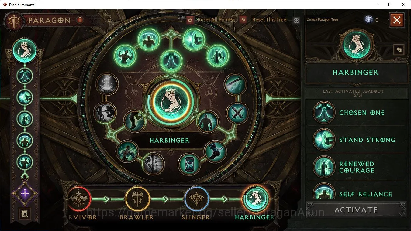 Diablo Immortal Accounts Mid-Tier SEA-Gillian|Lv60(348)Necromancer|25k CR|Reso 480|Hell III|Paragon Harbringer|Hell 5