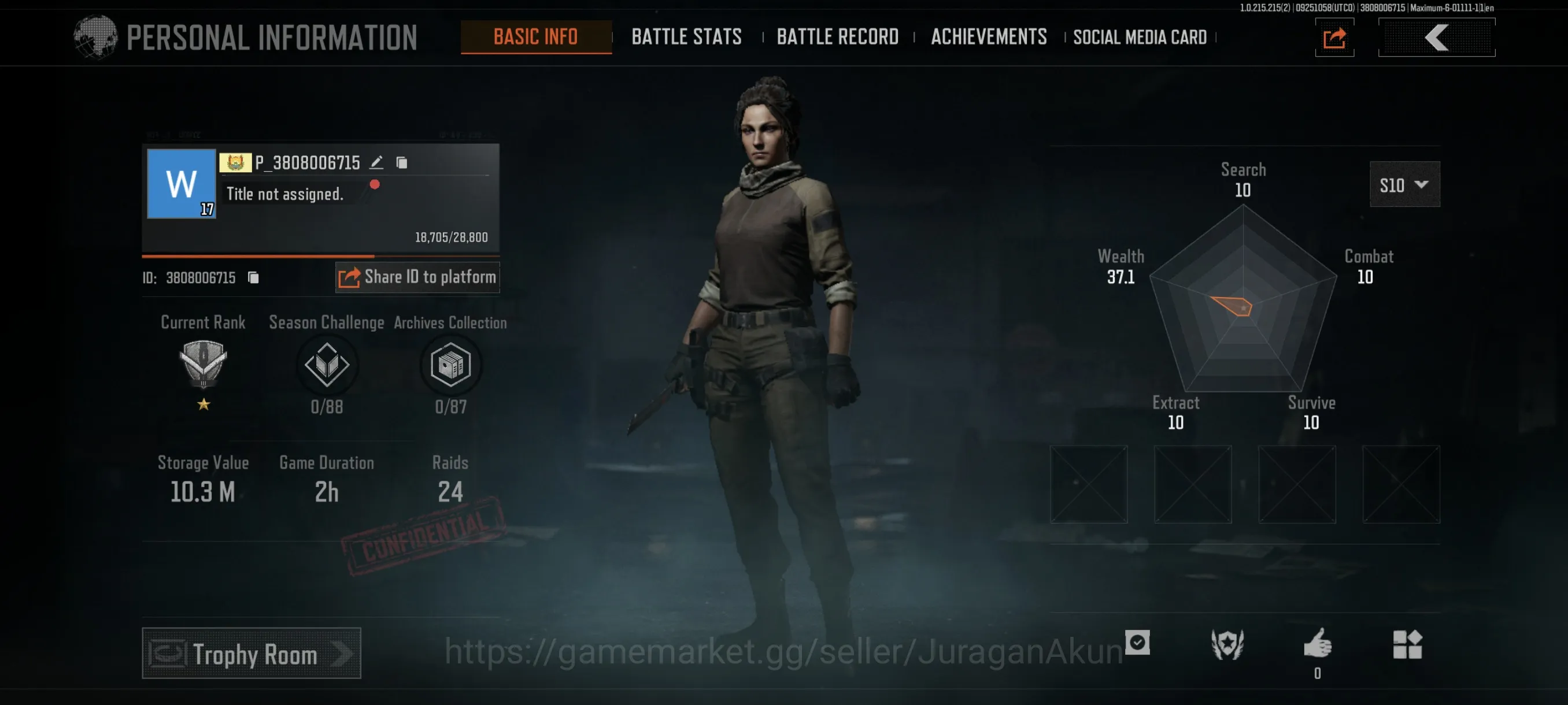 Arena Breakout Accounts Starter [MOBILE]SV 10,3M|CV 10M| Starter Account|BMachete, Borealis AK-12,Etc|Many Resource|CN 4