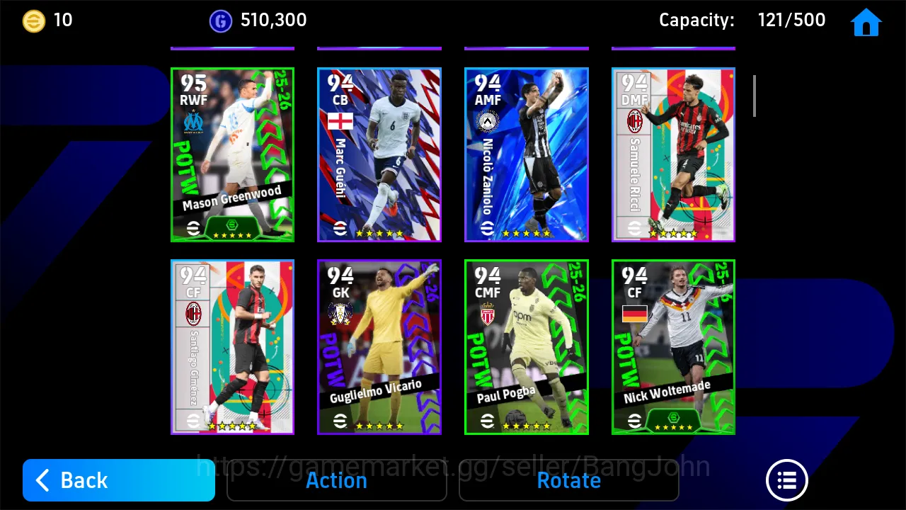 eFootball Accounts Others power 3136 | rui costa epic db gattuso epic db abbiati epic db | EFB134B 7