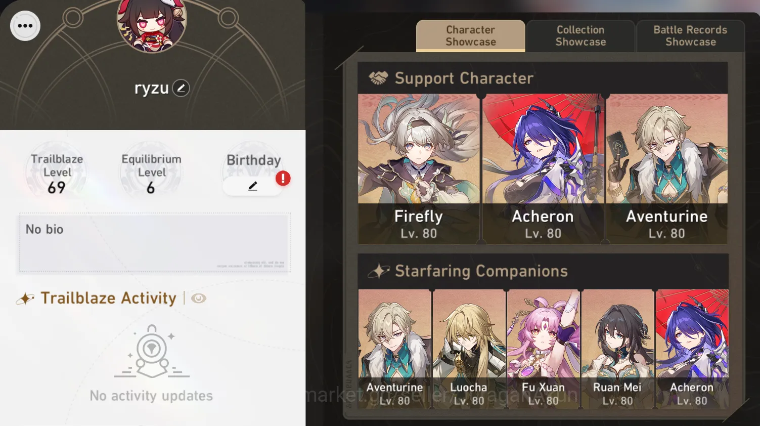 Honkai Star Rail Mid Game ASIA [TL69] 7 Limited (Acheron+Sign, Ruan Mei E1,  image 1