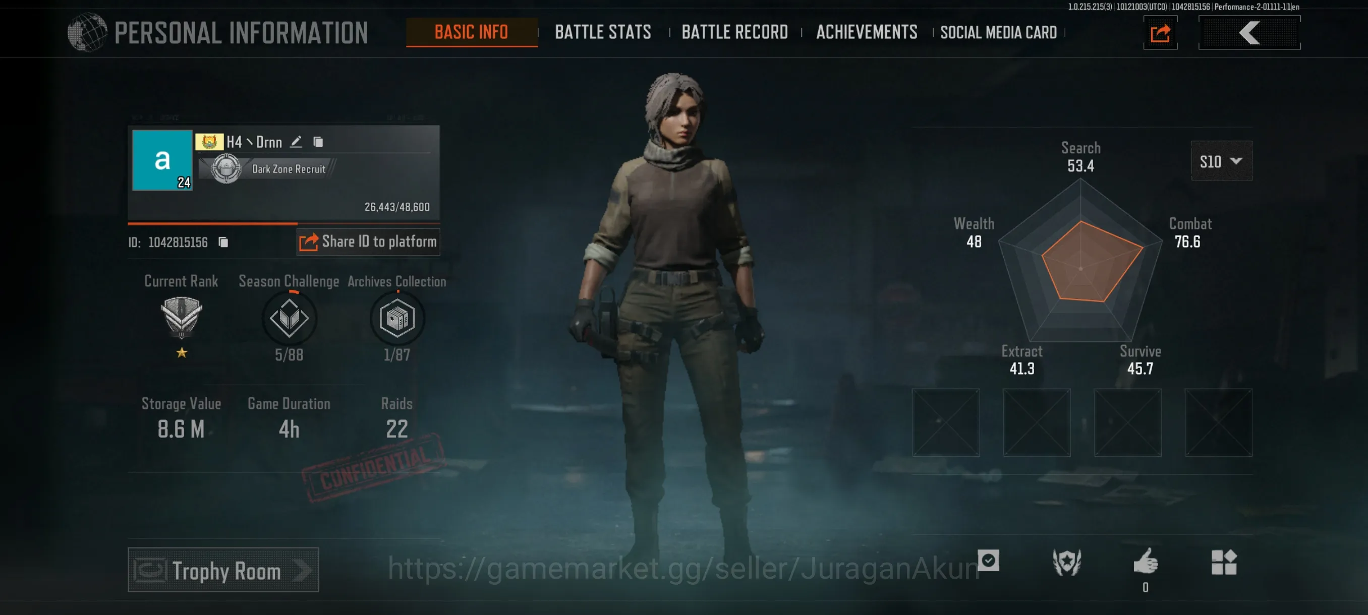 Arena Breakout Accounts Mid-Tier [MOBILE]SV 8,6M|CV 7,2M|Bmachete,AKS74,QQt03,Borealis,ForestMp5,Etc|Many Resource|CN 5