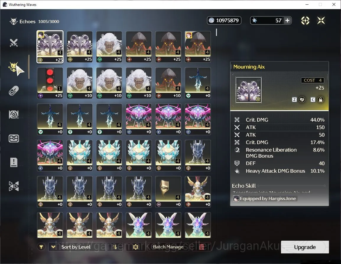 Wuthering Waves Accounts Mid-Game NA | UL 45 | 3 Limit | [Cartethyia,Ciaccona,Shorekeeper]+Sign | DB Lv28 | MC Female | Log 4