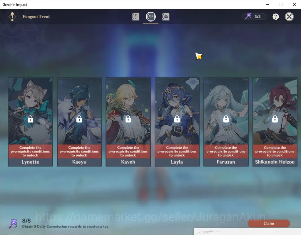Genshin Impact Accounts Mid Game ASIA|AR 45| 2 Limited |[Nahida C1,Arlechino] Keqing,Diluc,QingQiu|MC Male|Take Email|Check 11