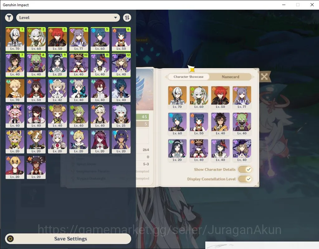 Genshin Impact Accounts Mid Game ASIA|AR 45| 2 Limited |[Nahida C1,Arlechino] Keqing,Diluc,QingQiu|MC Male|Take Email|Check 2