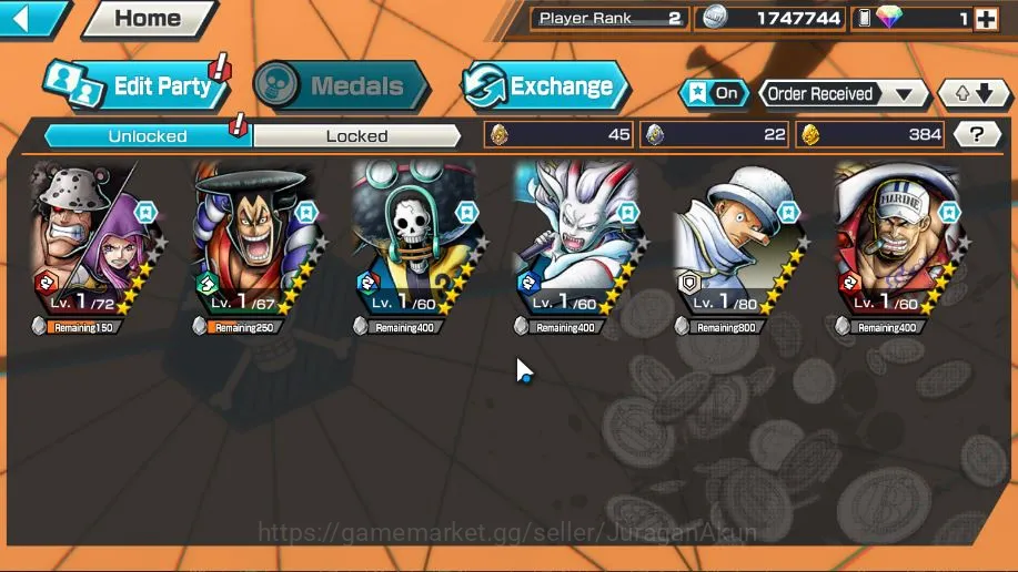 One Piece Bounty Rush Accounts Global|3 META EX|Sakazuki,Yamato,Kozuki Oden,Etc | image 2