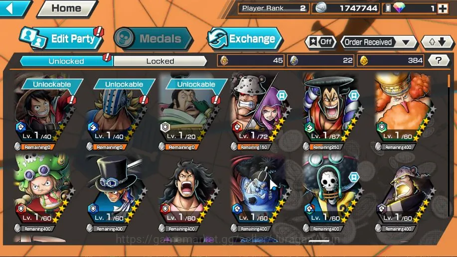 One Piece Bounty Rush Accounts Global|3 META EX|Sakazuki,Yamato,Kozuki Oden,Etc | image 5