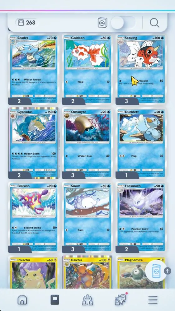 Pokémon TCG Pocket Accounts Lv 10 | 268 Card 13 EX Total(Pickachu x Zapdos, Me image 2