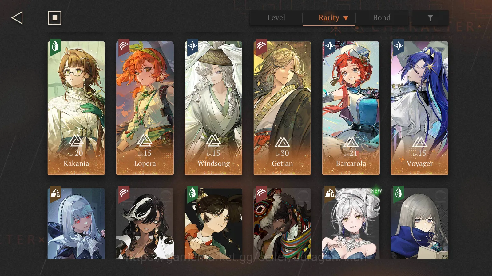 Reverse: 1999 Accounts Midgame Lv48|Lucy R10 sign A5, Anjo Nala R10 sign A2, Liang Yue R10, etc|17 *6 Crew|Email 3