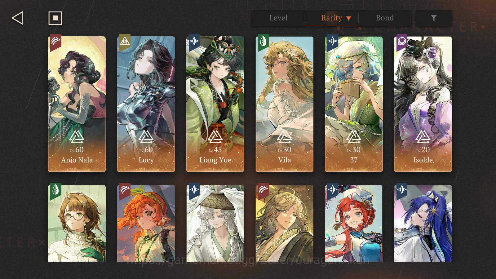Reverse: 1999 Accounts Midgame Lv48|Lucy R10 sign A5, Anjo Nala R10 sign A2, Liang Yue R10, etc|17 *6 Crew|Email 4